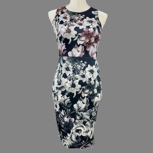Romeo & Juliet Couture Bodycon Floral Sleeveless Dress